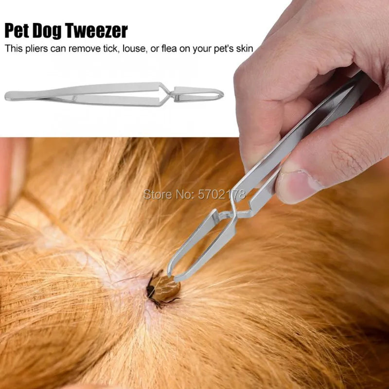 Tick Remover Eliminate Tweezers Pet Dog Cat Accessoires Sick Animal Flea Clean Clip