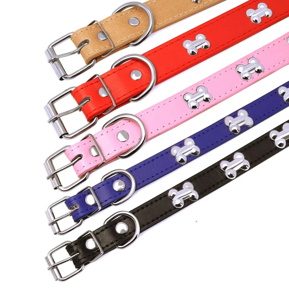 Leather Dog Collar For Big Dogs Cats Adjustable Pet Dog Collar Luxury Designer For Small Dogs Leather Accessories