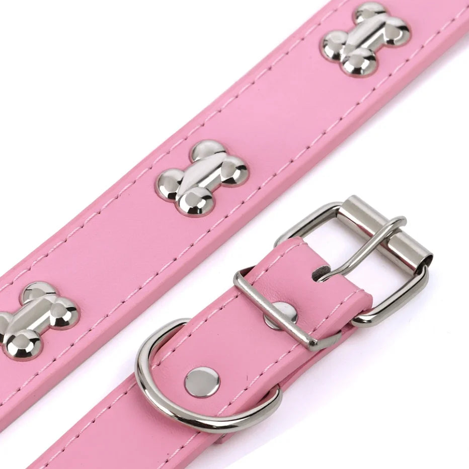 Leather Dog Collar For Big Dogs Cats Adjustable Pet Dog Collar Luxury Designer For Small Dogs Leather Accessories