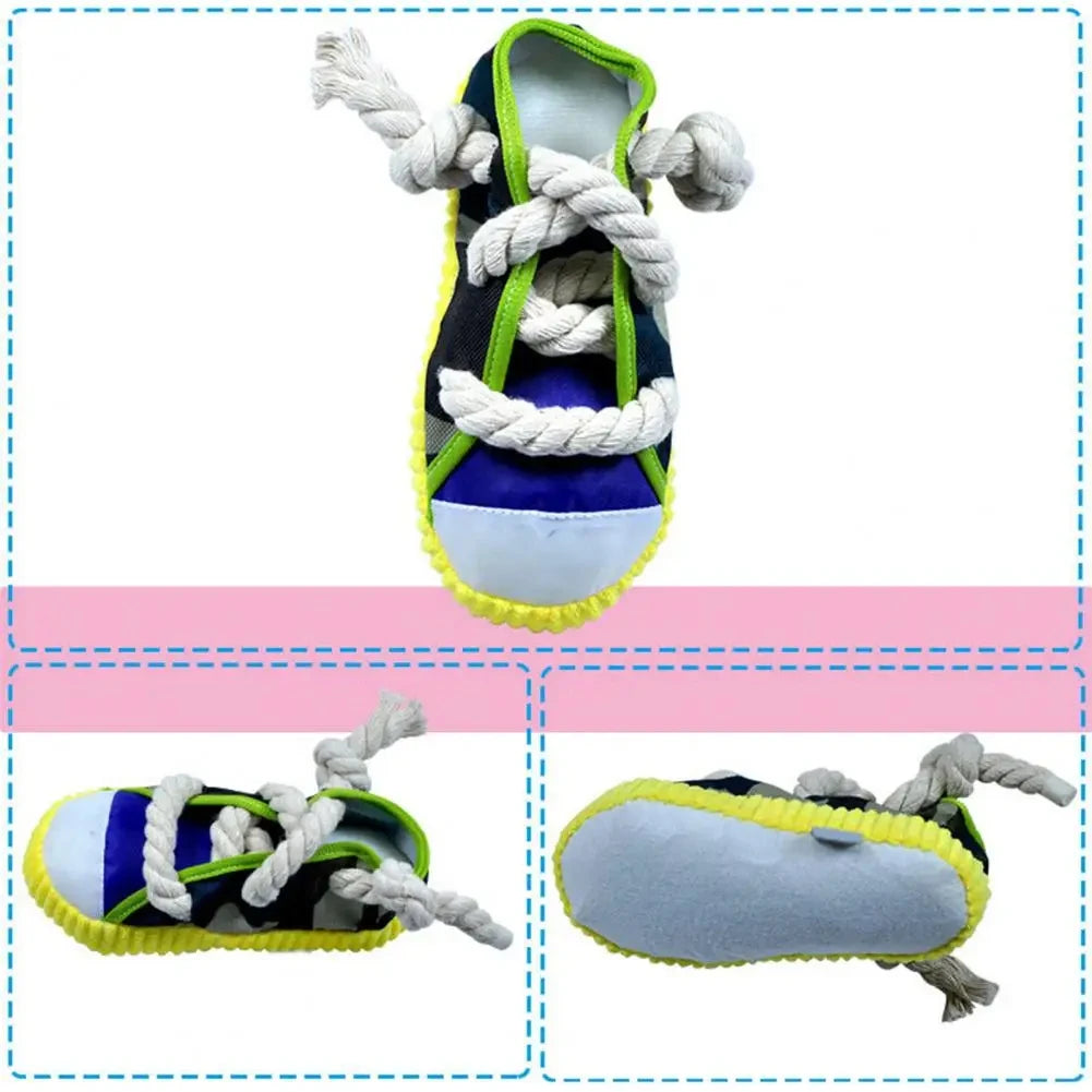 Pet Dog Toy Pet Cotton Rope Slippers Bite Resistant Interactive Plush Teeth Cleaning Molar Toys Pet Bite Toy Puppy Accessories