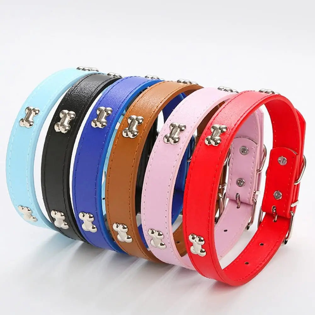 Leather Dog Collar For Big Dogs Cats Adjustable Pet Dog Collar Luxury Designer For Small Dogs Leather Accessories