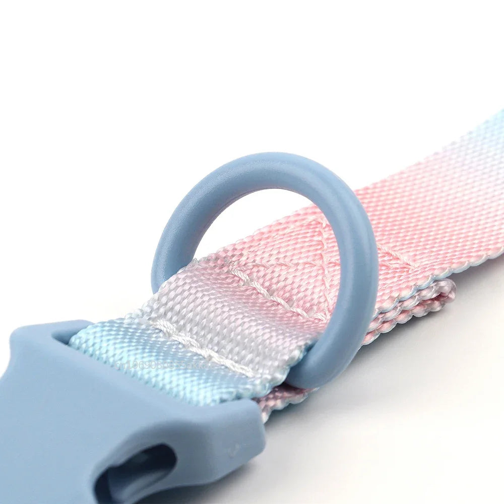 Nylon Dog Collar Adjustable Cat Small Dog Collars Gradient Pet Necklace Fashion Collars Accessories for Small Medium Large Dogs