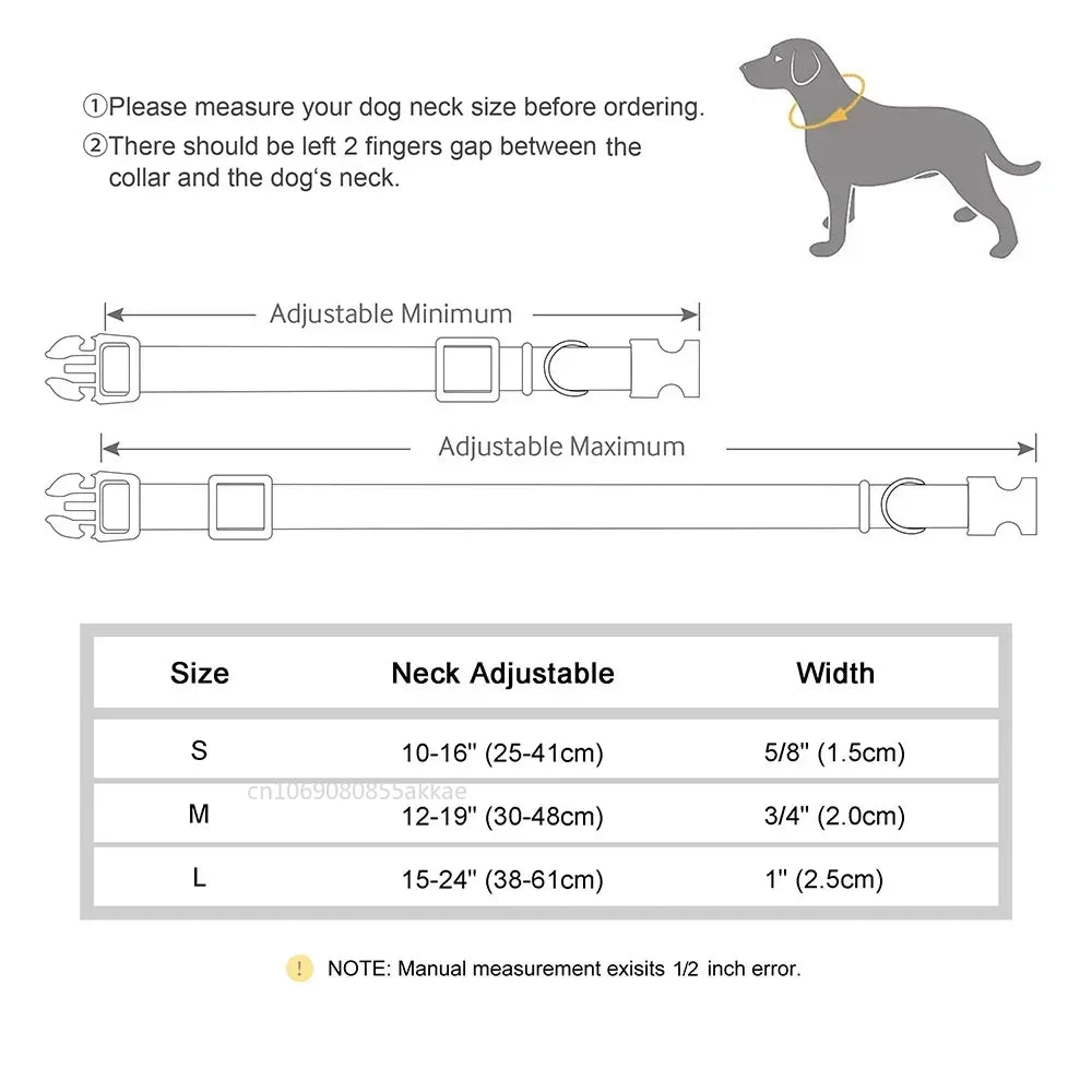 Nylon Dog Collar Adjustable Cat Small Dog Collars Gradient Pet Necklace Fashion Collars Accessories for Small Medium Large Dogs