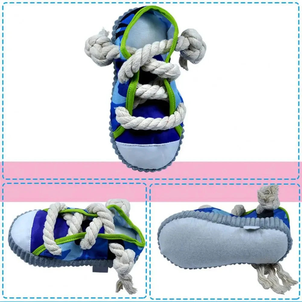 Pet Dog Toy Pet Cotton Rope Slippers Bite Resistant Interactive Plush Teeth Cleaning Molar Toys Pet Bite Toy Puppy Accessories