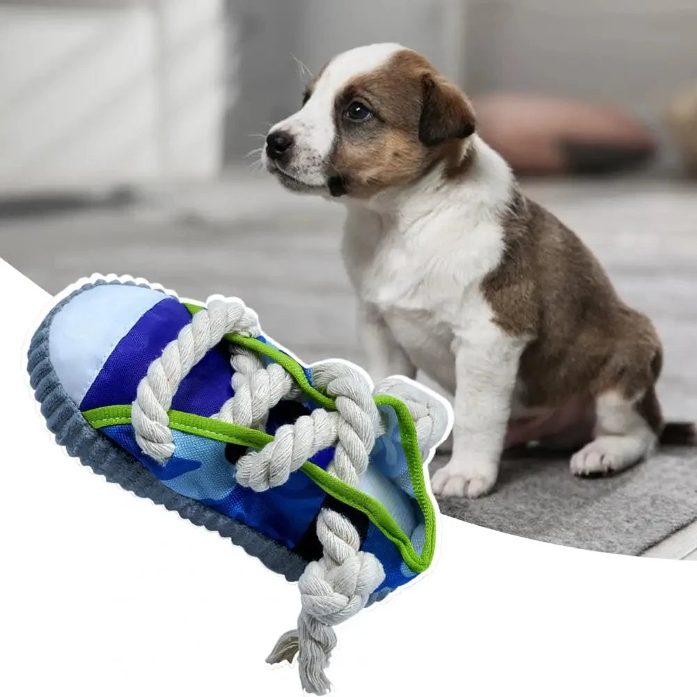 Pet Dog Toy Pet Cotton Rope Slippers Bite Resistant Interactive Plush Teeth Cleaning Molar Toys Pet Bite Toy Puppy Accessories