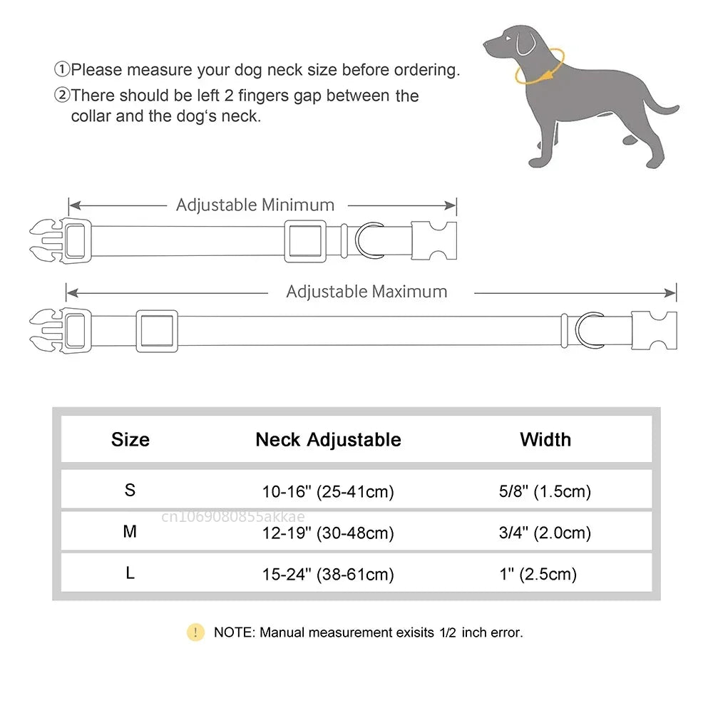 Nylon Dog Collar Adjustable Cat Small Dog Collars Gradient Pet Necklace Fashion Collars Accessories for Small Medium Large Dogs