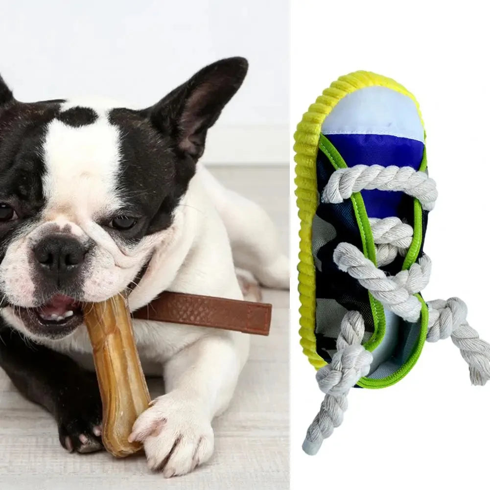 Pet Dog Toy Pet Cotton Rope Slippers Bite Resistant Interactive Plush Teeth Cleaning Molar Toys Pet Bite Toy Puppy Accessories