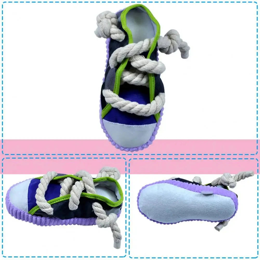 Pet Dog Toy Pet Cotton Rope Slippers Bite Resistant Interactive Plush Teeth Cleaning Molar Toys Pet Bite Toy Puppy Accessories
