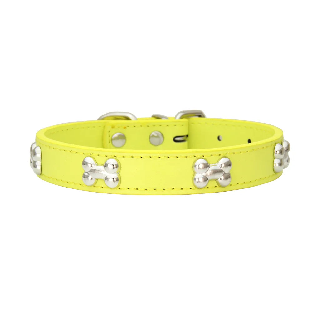 Leather Dog Collar For Big Dogs Cats Adjustable Pet Dog Collar Luxury Designer For Small Dogs Leather Accessories