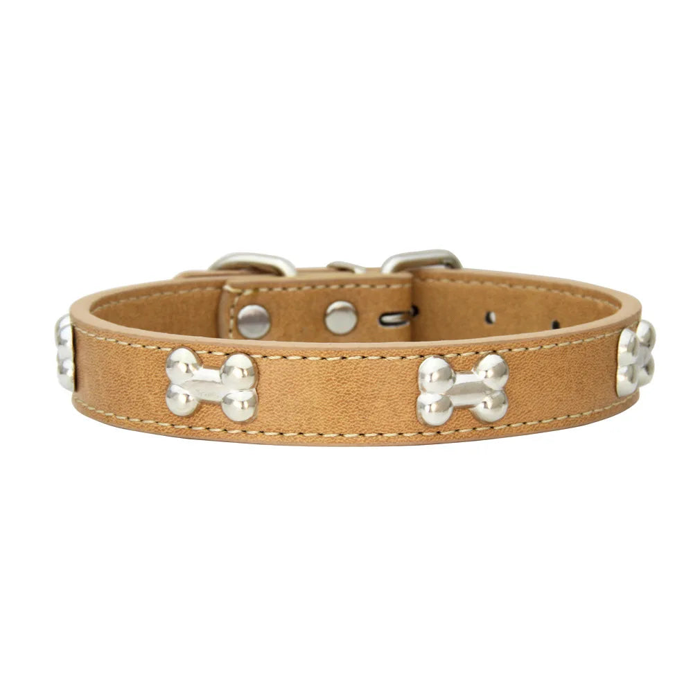 Leather Dog Collar For Big Dogs Cats Adjustable Pet Dog Collar Luxury Designer For Small Dogs Leather Accessories
