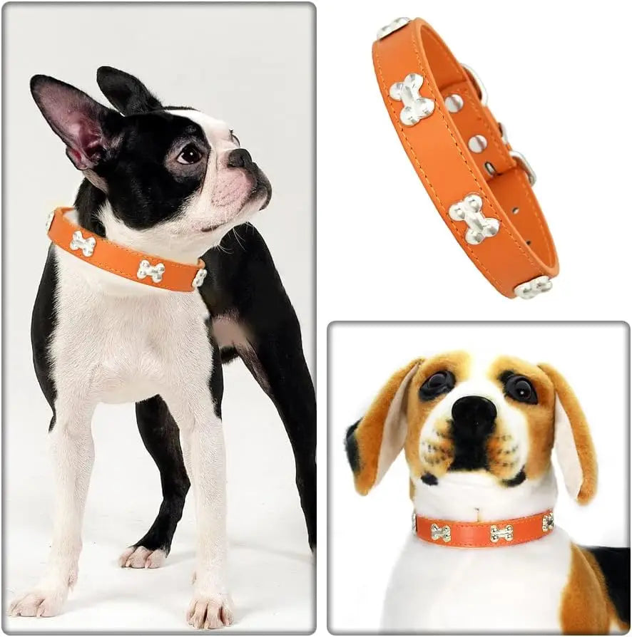 Leather Dog Collar For Big Dogs Cats Adjustable Pet Dog Collar Luxury Designer For Small Dogs Leather Accessories