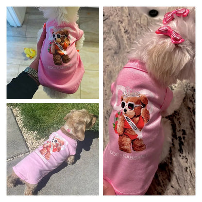 Dog Summer Fashion DG Small Medium Chihuahua Yorkie French Bulldog Pet Cat Hot Casual Clothes Puppy Costume Singlet